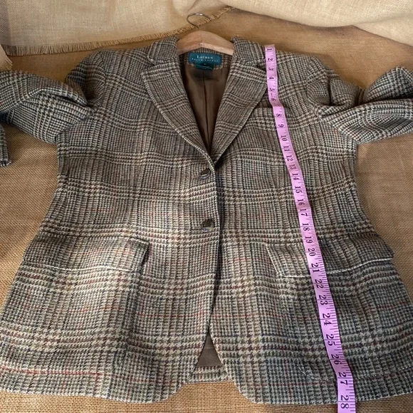 Lauren Ralph Lauren Brown and Tan Tweed Blazer - Picture 8 of 16